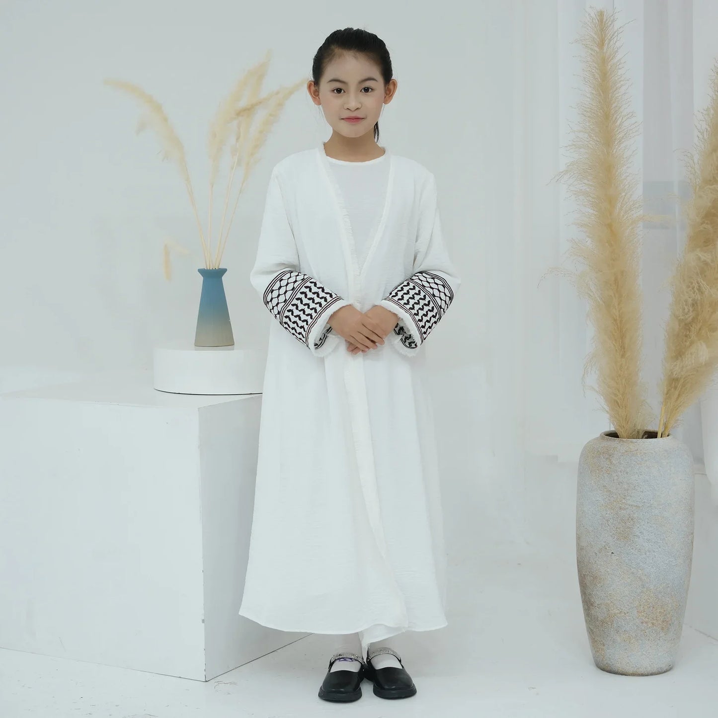 Mother and Daughter Abayas Muslim Women Kids Girls Dress Eid Djellaba | Free Shipping Worldwide