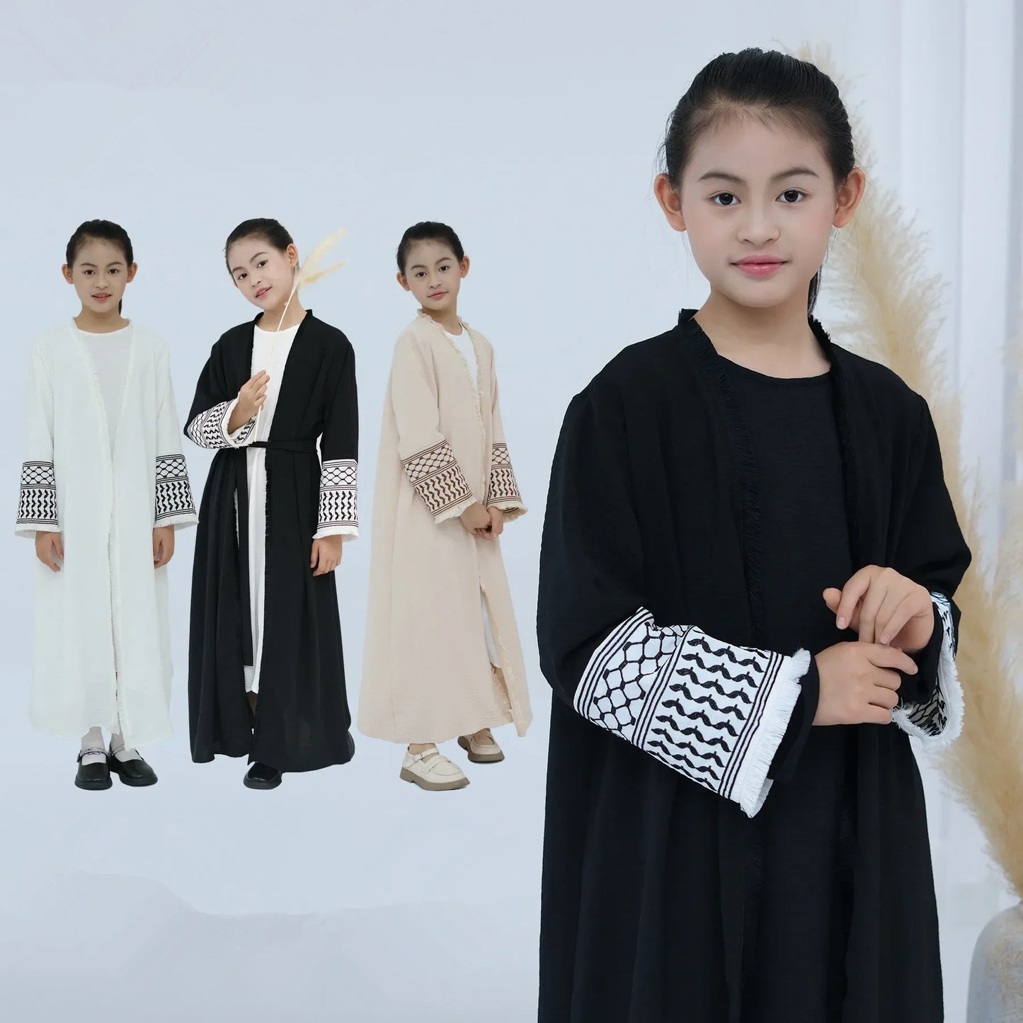 Mother and Daughter Abayas Muslim Women Kids Girls Dress Eid Djellaba | Free Shipping Worldwide